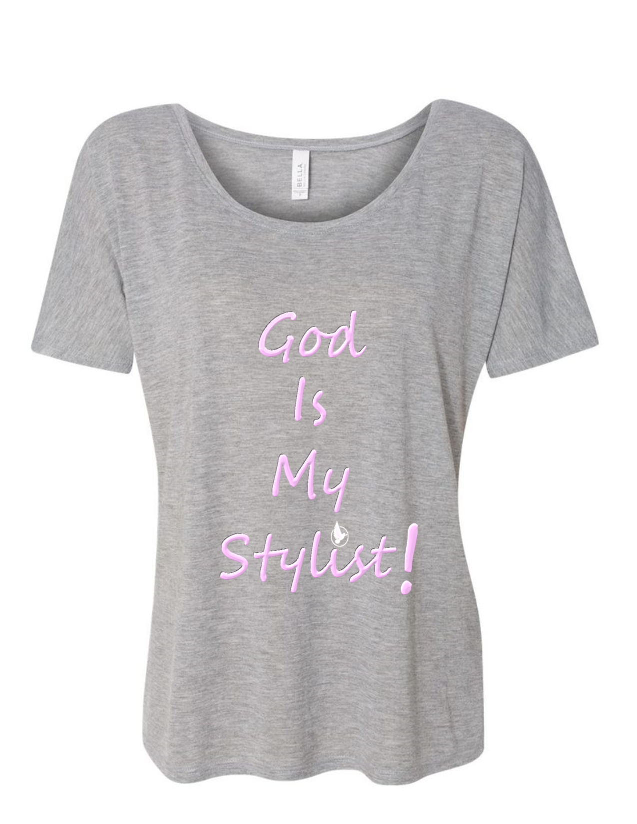 grey God is my stylist flowy tee.png
